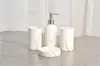 Dehua Jia Shun Art Products Transferencia de Agua Moda Cerámica Juego de Baño de 4 Piezas Juego de Baño para Hotel Juego de Baño