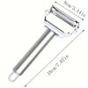 Cuchillo Pelador Acero Inoxidable Hogar Multifuncional Pelador de Frutas y Verduras Pelador de Patatas Herramienta Ralladora
