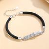 Pulsera de pareja de albaricoque Sansheng plata esterlina par de pulseras de hoja Mori fresca verano pulsera retro regalo