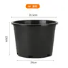 Vaso de Galão Preto Rígido, Vaso de Plástico Espessado Moldado por Injeção para Plantas Verdes, Cultivo de Mudas, Estufa, Vaso Redondo Durável para Suculentas
