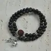 Pulsera estilo palacio oro nanyuan cuentas redondas diy garra de gato doble anillo jade Hetian para hombre y mujer simple Mori al por mayor