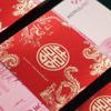 Envelope de Dinheiro com Selo "Felicidade Dupla" para Casamento, Envelope Vermelho de Dez Mil Yuan, Pacote de Presente, Cinto de Dinheiro, Presente de Noivado, Envelope de Presente em Dinheiro, Envelope Vermelho para Cartão