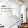 Cortina Translúcida Branca com Padrão de Árvore Semitransparente Simples Moderna para Sala de Estar, Quarto, Varanda Cortinas Prontas Espessadas