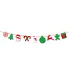 Bandeirinhas de Natal transfronteiriças, Bandeirinhas de decoração de Natal, Guirlanda de feltro, Faixa de tecido não tecido, Decorações de pendurar de Natal, Artigos para festas