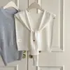 Elegante chal de punto, estilo coreano, nueva prenda exterior de primavera y otoño para mujer, chal de color liso, chal versátil de lana tejida, al por mayor