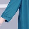 Ropa de Verano para Mujeres de Mediana Edad y Ancianas, Cárdigan de Algodón Seda de Manga Media Talla Extra Grande para la Abuela 100kg Camisa Holgada para Madre Gorda