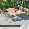 Mesas e Cadeiras para Pátio Externo, Conjunto de Mesa e Cadeiras de Rattan para Lazer ao Ar Livre, Móveis Externos para Jardim de Villa, Varanda, Terraço