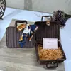 Caja de Ratán Caja de Regalo de Ratán Decoración Vintage Caja de Regalo Caja de Ratán Color Caramelo Caja de Regalo de Acompañamiento para Boda Caja Tejida