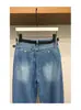 Estilo Novo Primavera e Verão 2026 Moda Cintura Alta Modelador Jeans Azul Petite Perna Larga para Mulheres