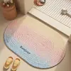 Alfombra de suelo absorbente de baño de moda, felpudo antideslizante para entrada de baño, alfombrilla de suelo de tierra de diatomeas para baño del hogar