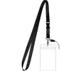 Cordón desmontable con tarjetero de trabajo transparente impermeable de doble cara vertical Portapase de PVC
