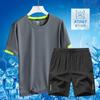 Traje Deportivo para Hombre Seda de Hielo Secado Rápido Verano Camiseta de Manga Corta Shorts Fitness Running Entrenamiento Baloncesto Conjunto de Dos Piezas para Pareja