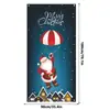 Cortina de Puerta de Decoración de Fondo Navideño Transfronteriza, Tela de Fondo para Fotografía de Fiesta Navideña con Agujeros en las Cuatro Esquinas para Colgar
