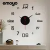 Reloj de pared creativo retro con números romanos en inglés, reloj nuevo, reloj espejo, reloj de pared luminoso para sala de estar