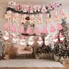 Banderas Decorativas para Fiesta Navideña Transfronteriza, Banderas Navideñas, Colgantes para Árbol de Navidad, Banderas Colgantes, Decoraciones de Pancarta