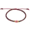 Pulsera Nueva de Cristal para Arroz Tejida a Mano Ojo del Diablo con Cuentas de Ojo Esmaltado para Mujeres