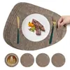 Mantel Estilo Ins Escandinavo Esterilla Aislante de Cuero Esterilla Antiescaldado Mesa de Comedor Mantel de Mesa de Gama Alta Esterilla para Tazón Esterilla para Plato de Cena Posavasos para Té