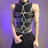 Lobe Ropa Interior Sexy Bondage Body de Cuero Patentado con Abertura en la Entrepierna Set Correa Caliente para Hombres Sin Quitar
