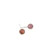 Pendientes de plata de ley 925 con cristales de fresa para mujer, estilo coreano, mini pendientes de cristal rosa, joyería de plata combinable.