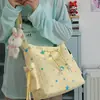 Bolso Mensajero de Clase de Gran Capacidad para Estudiante Chica Femenino Lindo Transparente Bolsa para Dolor Lunares Versátil Bolso de Hombro Tote
