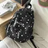 Mochila pequeña con colgante de lunares y estrellas estilo Ins, mochila versátil multicolor para el campus, los desplazamientos y viajes cortos para chicas