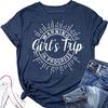 2024 Comercio Exterior E-commerce Transfronterizo Estación Independiente Amazon Amazon Viaje de Chica Nueva Camiseta de Mujer Estampada