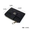 Cartera Sencilla para Mujer Estilo Coreano, Gran Capacidad, Portatarjetas Multifuncional, Cartera Corta con Cremallera para Estudiante, Billetera para Monedas de PU para Estudiante
