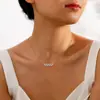 Collar Colgante de Moissanita con Diseño Escalonado de 9 Piedras Plata de Ley S925 Cadena para Clavícula de Alta Gama Moderna Popular