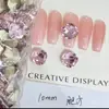 Arte de Uñas Punta Inferior Corazón Torcido Joyería de Diamantes Super Brillante Lujo Cristal Corazón de Melocotón Hacha Diamante Grande Rosa Decoración de Uñas Diamante de Amor