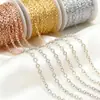 Venda Direta de Fábrica Corrente em Formato O de Aço Inoxidável 3mm Galvanoplastia a Vácuo 14K Material para Colar Pulseira DIY Acessórios Atacado