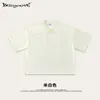 Comida callejera Verano Estilo Americano de Moda Ropa para Hombre Corte Holgado Manga Corta Ancha Malla Capas Cuello en V Camiseta de Manga Corta para Ropa de Abrigo Hombres