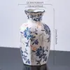 Porcelana Azul y Blanca de Jingdezhen Estilo Chino Retro para Entrada Cerámica de Gama Alta Florero Decoración para Arreglos Florales en Casa Exhibición