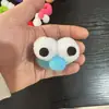 Nova corda de cabelo com rabo de cavalo e olhos grandes fofa e engraçada para outono e inverno, coração de menina, cor de doce, anel de cabelo elástico alto, corda de cabelo, acessórios de cabelo