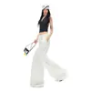 Pantalones Casuales de Pierna Ancha tipo Paracaídas, de Cintura Baja, Ajustados, Adelgazantes, Plisados, Estilo Americano Moderno, Juvenil, Novedad Verano 2026 para Mujer
