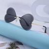 Gafas de Sol de Fiesta de Amor sin Montura Transfronterizas 2022 Moda Retro Europea y Americana Amor Personalizado Gafas de Sol Metálicas para Mujer