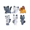 6 estilos de figuras de gato de 3ª generación para armar tú mismo para un jardín fresco y lindo, helado, repostería, decoración de plantas suculentas y ornamentación