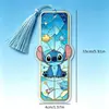 Marcador de página de borla de Stitch y Mickey lindo transfronterizo, material acrílico, regalo de regreso a clases para estudiantes, estilo lindo, hecho a mano por Yunyu