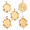 Accesorios para Joyería de Aleación DIY Piedra de Tiempo Base Ovalada Collar Llavero Colgante Decorativo C116