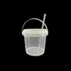 Barril de Plástico Transparente de PP de Grado Alimenticio Barril de Empaque Guka Barril de Almacenamiento Barril para Polvo de Hielo Té de Leche Té de Frutas Barril Cuadrado Pequeño