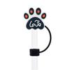 Huella de pata de cachorro linda fiesta DIY cubierta para pajita tapón de polvo PVC funda de pajita de dibujos animados tapa de pajita accesorios decorativos