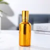 Frasco conta-gotas 10ml galvanizado para óleo essencial, frasco spray de pressão, frasco dispensador cosmético portátil, frasco de embalagem para skincare