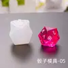 Molde de Resina de Cristal DIY Amapola Divertido Soporte de Exhibición Redondo Molde de Silicona para Dados Runas Letras