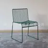 Silla de comedor moderna minimalista de alambre de hierro hueco adecuada para restaurantes comerciales, cafeterías, banquetes, fiestas y empresas de alquiler de muebles