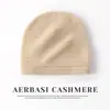 Gorro de punto trenzado 100% cachemira pura estilo coreano para mujer, otoño/invierno, nuevo, con orejeras, cálido, elegante, simple y versátil