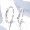 Rueda de la Fortuna Anillos de Pareja Mobius Plata de Ley S925 Nicho Diseño de Alta Gama Joyería Versátil Anillos Abiertos