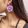 EZ4804 Llegada Nueva Transfronteriza Europea y Americana Flor de Tela Pendientes Hechos a Mano Lafitras Joyería de Flores Elegantes para Mujeres