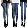Roupas femininas de verão Modal Imitação Denim Hip Elastic Leggings Fino Slim-fit Slimming Calças Cropped Leggings femininas