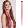 Extensiones de Cabello para Resaltar, Piezas de Cabello de Color Puro para Colgar en la Oreja para Mujeres, Extensiones de Cabello Corto Recto de Una Pieza Sin Costuras