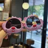 Gafas de sol polarizadas para niños de silicona lindas Gafas de sol con protección solar dulce Oso de peluche lindo Gafas de sol con foto Parasol de dibujos animados Juega genial