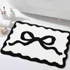 Alfombra de baño absorbente antideslizante de cachemira sintética simple para uso doméstico, resistente a la suciedad, resistente al desgaste, fácil de mantener, felpudo, alfombrilla de inodoro